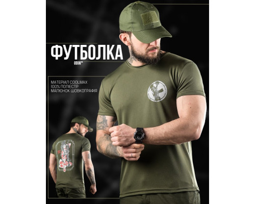 Тактична футболка потовідвідна Odin dzen олива ВТ6662