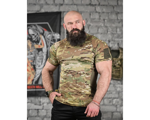 Тактична потоотводна футболка AXEL мультікам ВТ6731