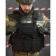 Тактична плитоноска з чотирма точками швидкого скидання Asdag black ВТ6796