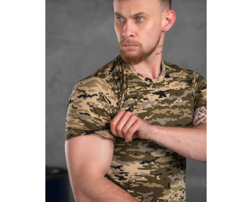 Тактична футболка бавовна піксель ВТ6782