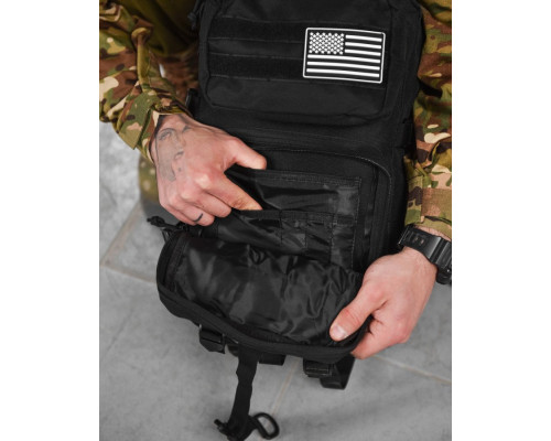 Рюкзак тактичний мультикам 45л 800D Silver Knight USA black ВТ6387
