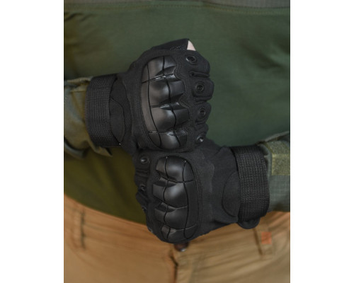 РУЧАТКИ БЕЗПАЛІ OUTDOOR TACTICS ІЗ ЗАХИСТОМ black ВТ6009