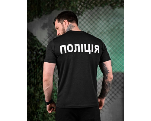Футболка поліція black ВТ6013