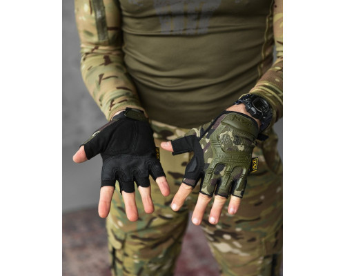 ПАРАЧАТКИ ТАКТИЧНІ MECHANIX M-PACT® FINGERLESS OLIVA GLOVES ВТ1023