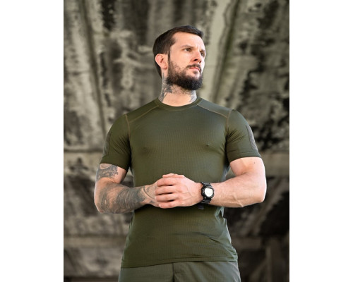 Тактична вологовідвідна футболка samuray Cooltuch oliva