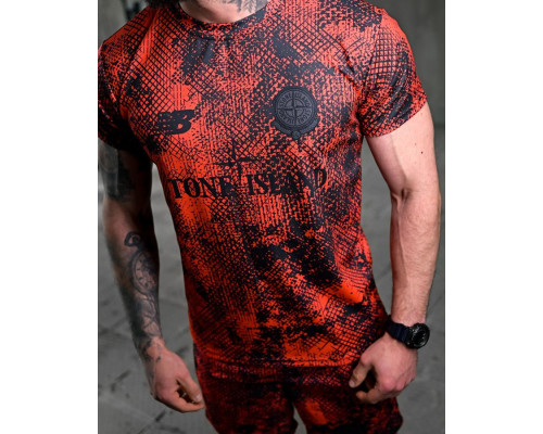 Літній комплект Stone Island x new balance red ЛН2680