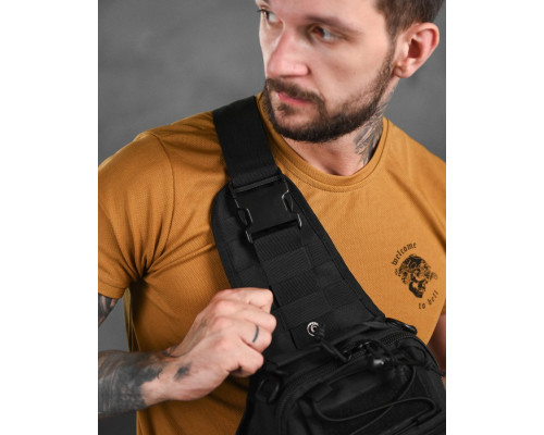 Нагрудна сумка Silver Knight black РА4979