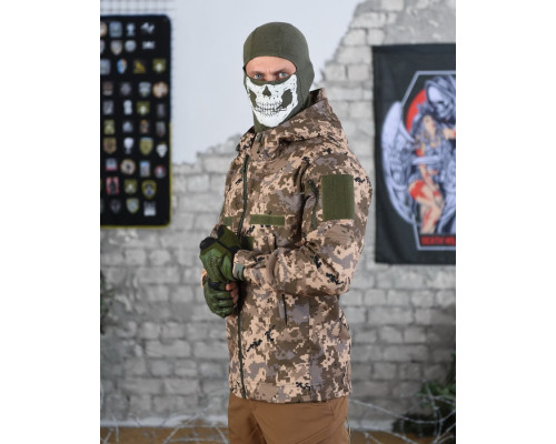 Тактична курточка софтшел panopticon піксель НП4884