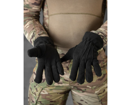 Рукавички флісові total black НП4908