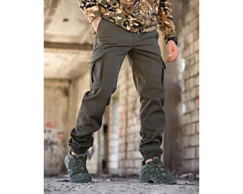 Зимові штани soft shell BANDIT олива ТР6407