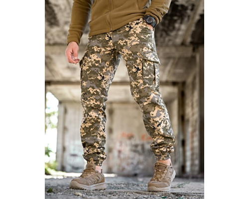 Зимові штани soft shell BANDIT піксель ТР6410