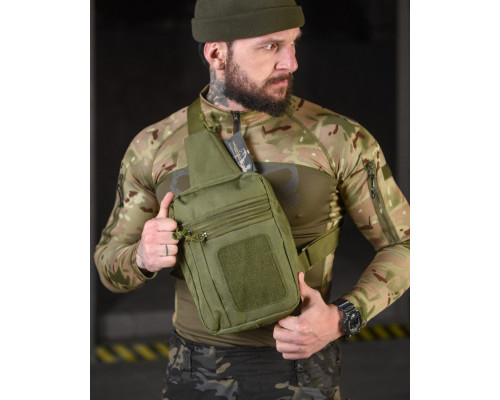нагрудна сумка кобура Silver knight olive ВТ3952