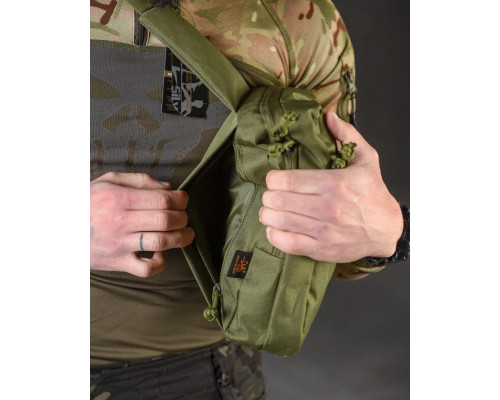 нагрудна сумка кобура Silver knight olive ВТ3952
