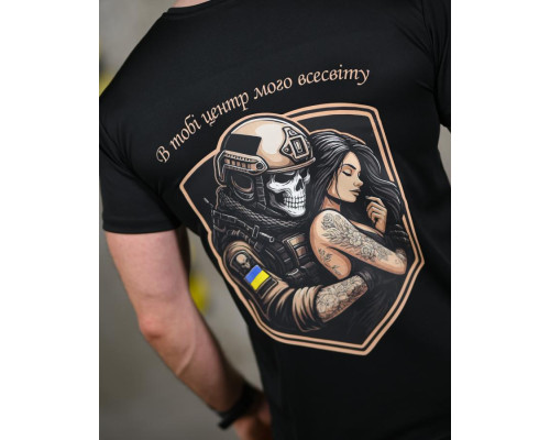 Тактична футболка SELION всесвіт чорний ДЛ6545