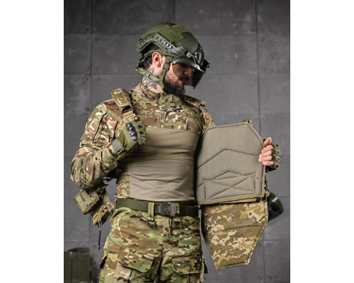 Плитоноска 4 швидких скидання з напашником Cordura піксель ДЛ63965