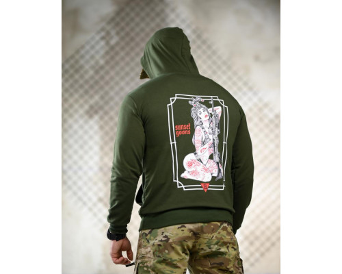 Мілітарі худі TRENASH girl oliva ДЛ6444