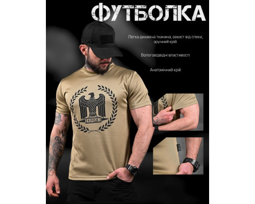 Тактична потоотводна футболка OBLIVION Орел coyot ДЛ7055