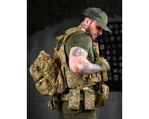 Плитоноска + РПС ATACK TIMUCHIN    піксель ДЛ7139