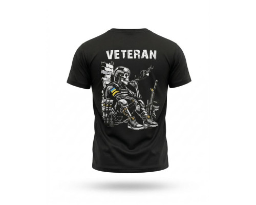 Тактична футболка SELION Veteran чорна ДЛ7221