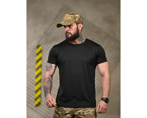 Тактична футболка SELION Veteran чорна ДЛ7221