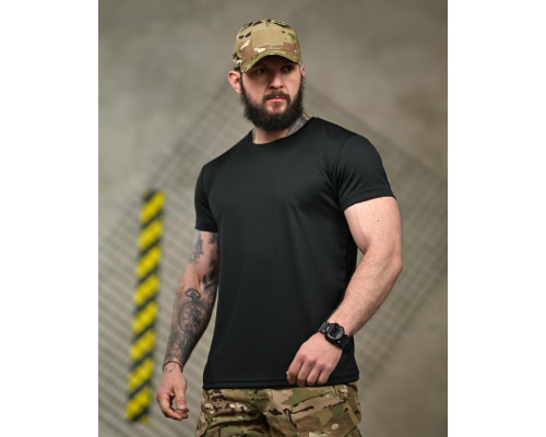 Тактична футболка SELION Veteran чорна ДЛ7221