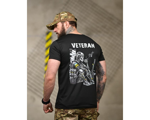 Тактична футболка SELION Veteran чорна ДЛ7221
