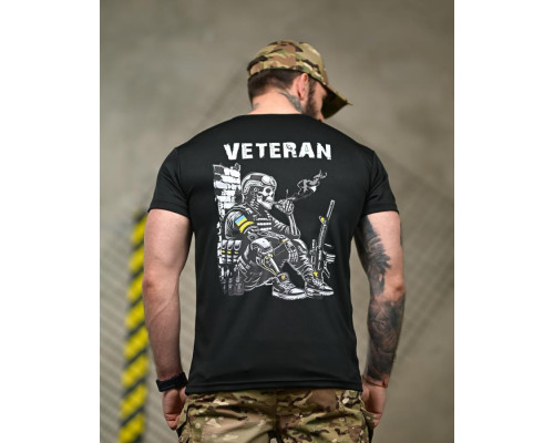 Тактична футболка SELION Veteran чорна ДЛ7221