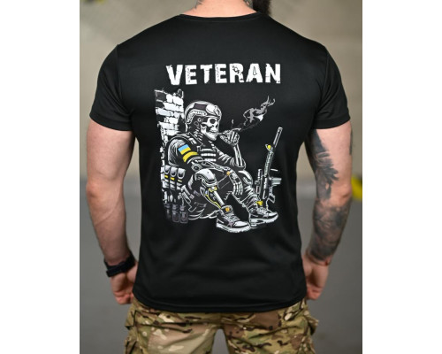Тактична футболка SELION Veteran чорна ДЛ7221
