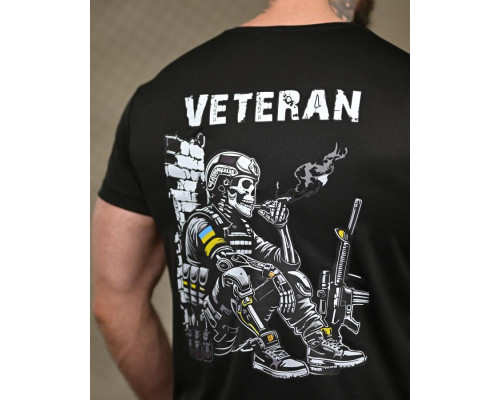 Тактична футболка SELION Veteran чорна ДЛ7221