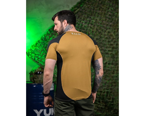 Тактична футболка 5.11 coyot/black ПП7649