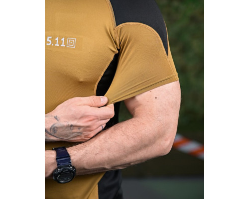 Тактична футболка 5.11 coyot/black ПП7649