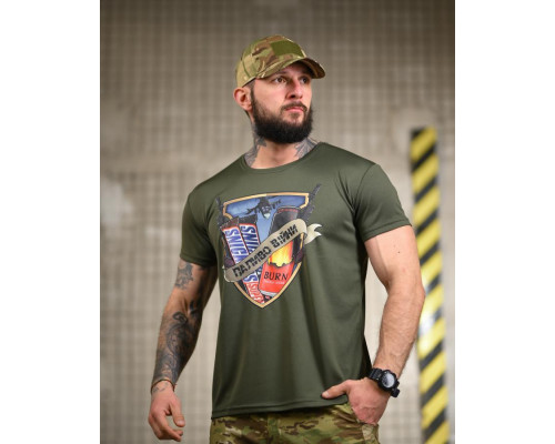 Тактична футболка SELION Паливо oliva ПП7724