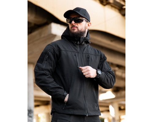 Міська тактична куртка MAXIMUS софтшел black ПП7980