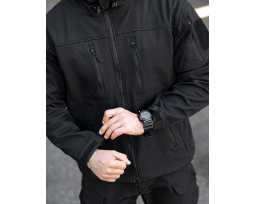 Міська тактична куртка MAXIMUS софтшел black ПП7980