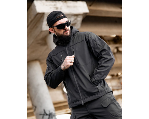 Міська тактична куртка MAXIMUS софтшел darck grey ПП7988