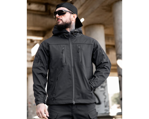 Міська тактична куртка MAXIMUS софтшел darck grey ПП7988