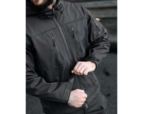Міська тактична куртка MAXIMUS софтшел darck grey ПП7988