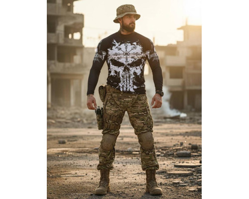 Мілітарі рашгард Punisher ПП8083