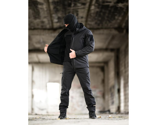 Тактичний костюм Softshell 5в1 LUNAR чорний ТР6407