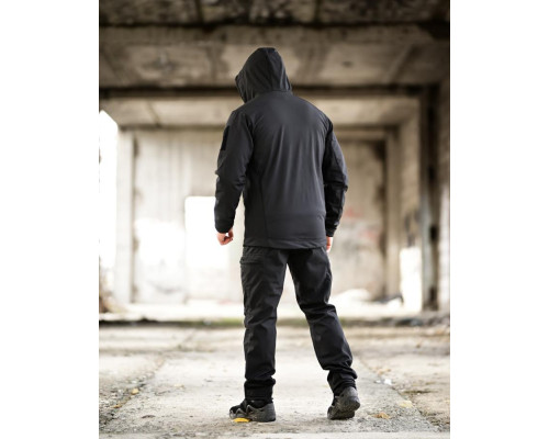 Тактичний костюм Softshell 5в1 LUNAR чорний ТР6407