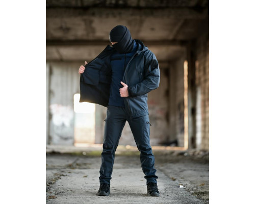 Тактичний костюм Softshell 5в1 LUNAR синій ДСНС ТР6409