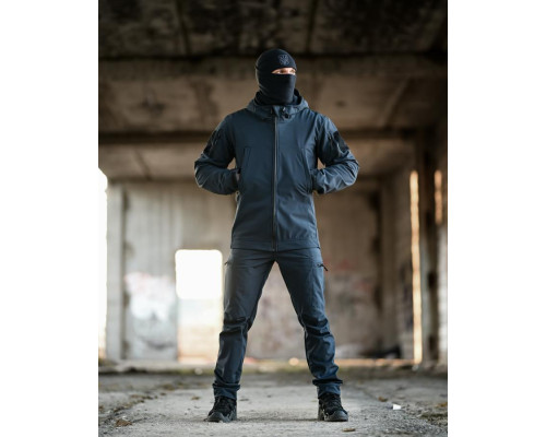 Тактичний костюм Softshell 5в1 LUNAR синій ДСНС ТР6409