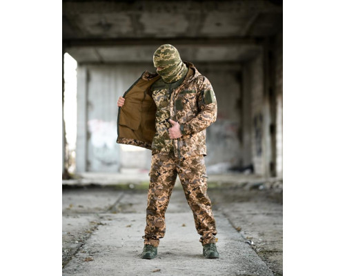 Тактичний костюм Softshell 5в1 LUNAR піксель ТР6410