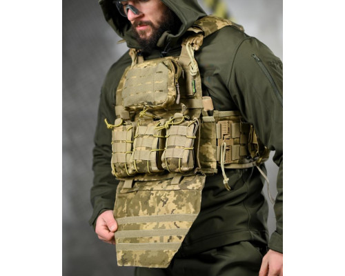 Плитоносій 4 швидких скидання з нашивкою 7.62 піксель ТР6430