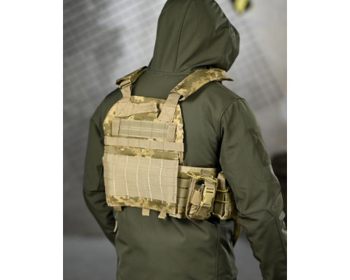 Плитоносій 4 швидких скидання з нашивкою 7.62 піксель ТР6430
