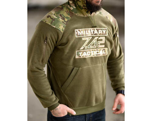 Флісова худі 7.62 Military Tactical oliva ТР6460