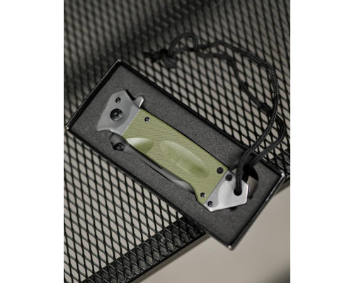 Ніж складаний інерційний Browning Tanto фліппер, олія G10+сталь, склобій, шнур ТР6764