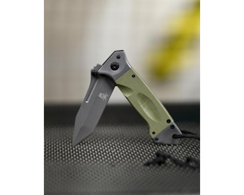 Ніж складаний інерційний Browning Tanto фліппер, олія G10+сталь, склобій, шнур ТР6764
