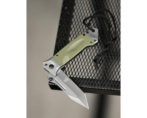 Ніж складаний інерційний Browning Tanto фліппер, олія G10+сталь, склобій, шнур ТР6764