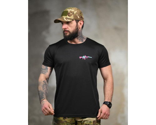 Тактична футболка SELION Gun black ТР6766